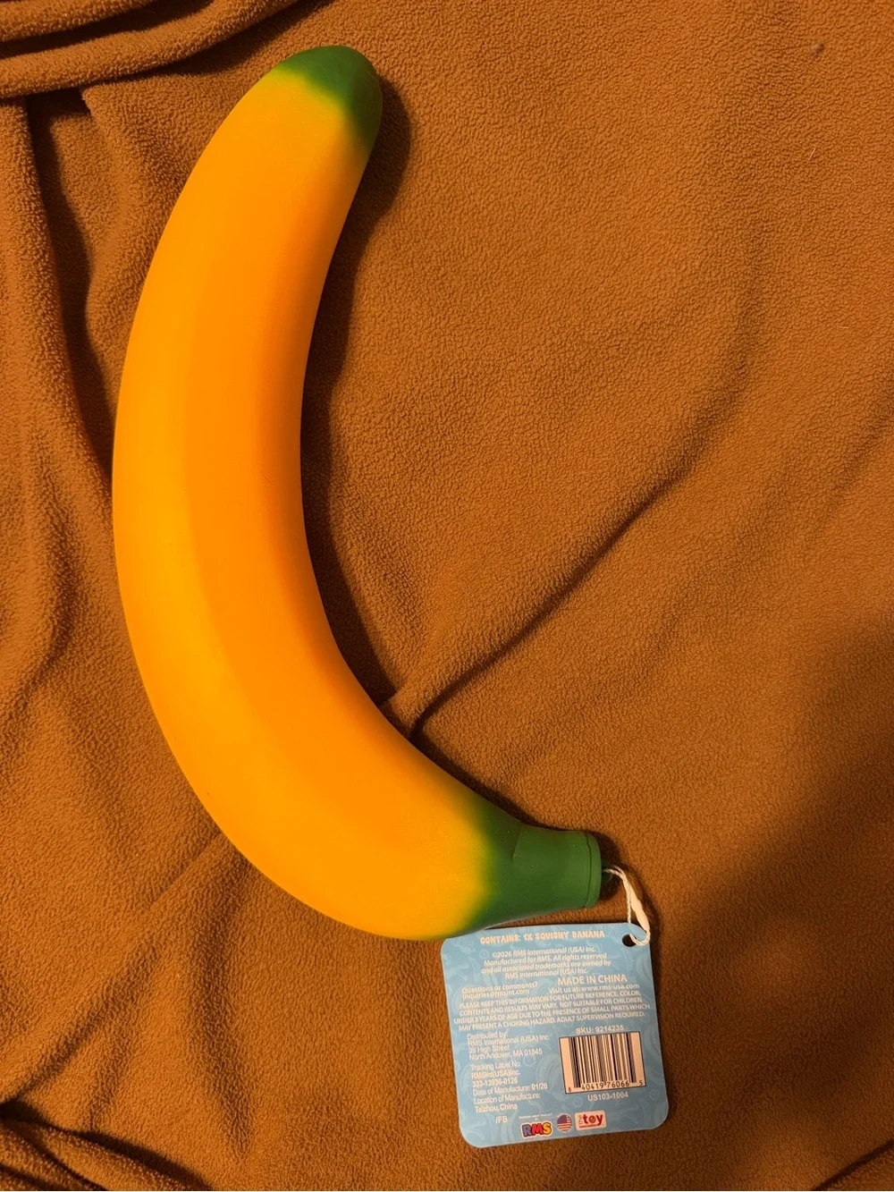 Squeeze Banana Toy - Yellow & Green